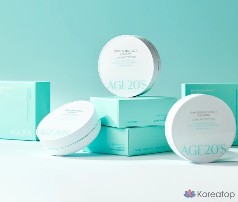 Кушон AGE 20S Sun Essence Pact Calming Long Protection SPF50+ PA++++, 12.5 г, 1 шт.