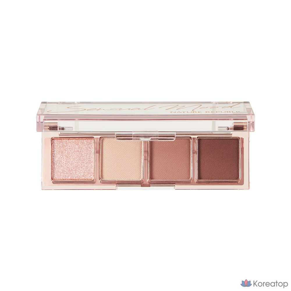 Палитра для макияжа Nature Republic Daily Basic 4 Palette, оттенок 07 Burgundy, 1 шт., фото 2