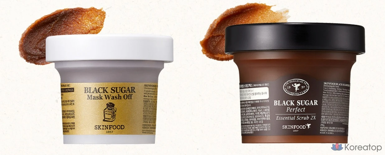 Скраб-маска для лица Skinfood Black Sugar Mask Wash-off, 1 шт., 4 шт., фото 8