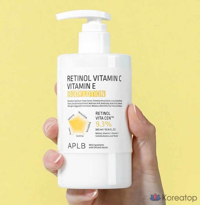 Лосьон для тела APLB Retinol Vitamin C Vitamin E, 300 мл, 1 шт.