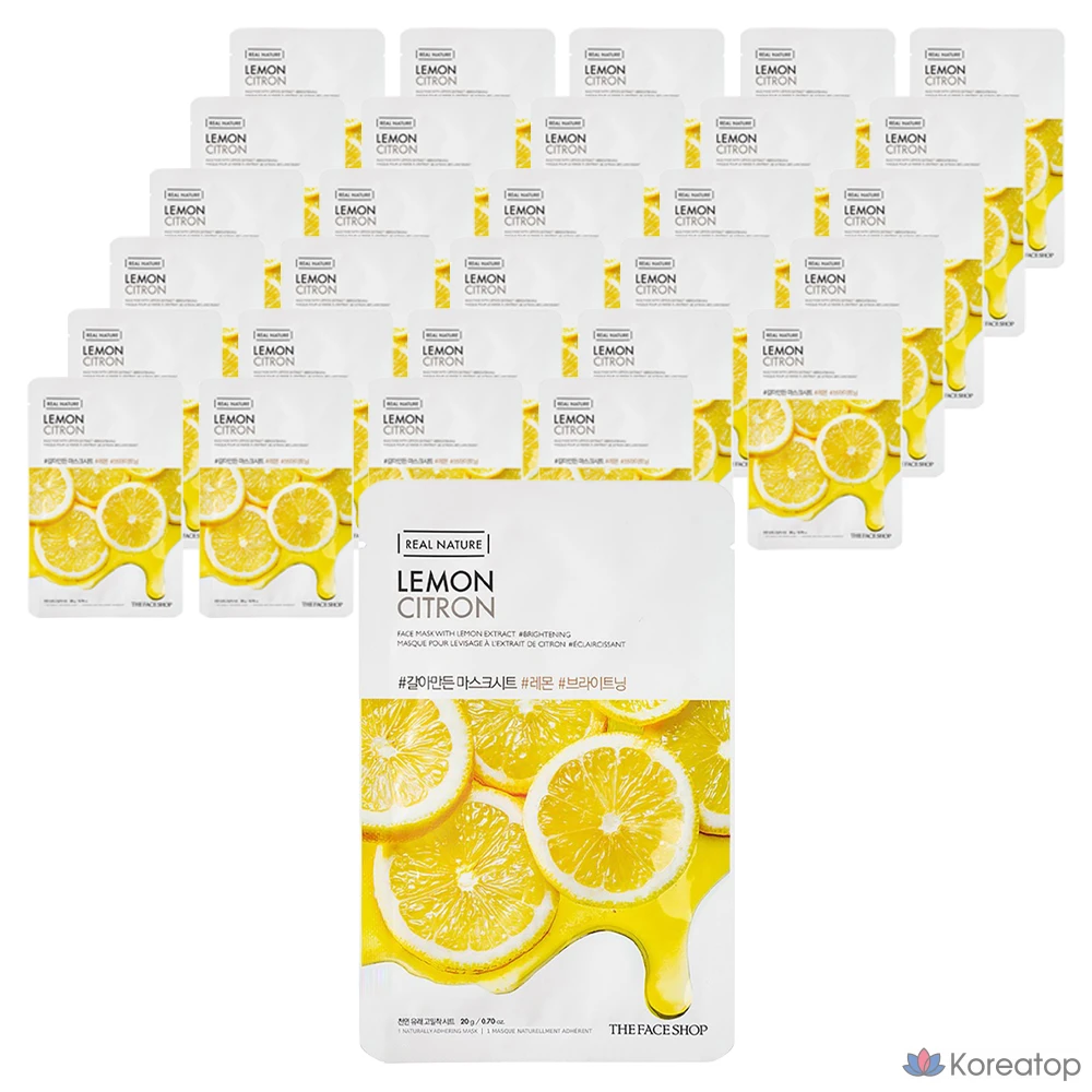 Тканевая маска для лица The Face Shop Real Nature Lemon Mask Sheet, 30 шт.
