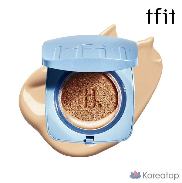 Кушон TFIT Ice Fit Cover Cushion EX, оттенок W01 Vanilla, 12 г, 1 шт., фото 7