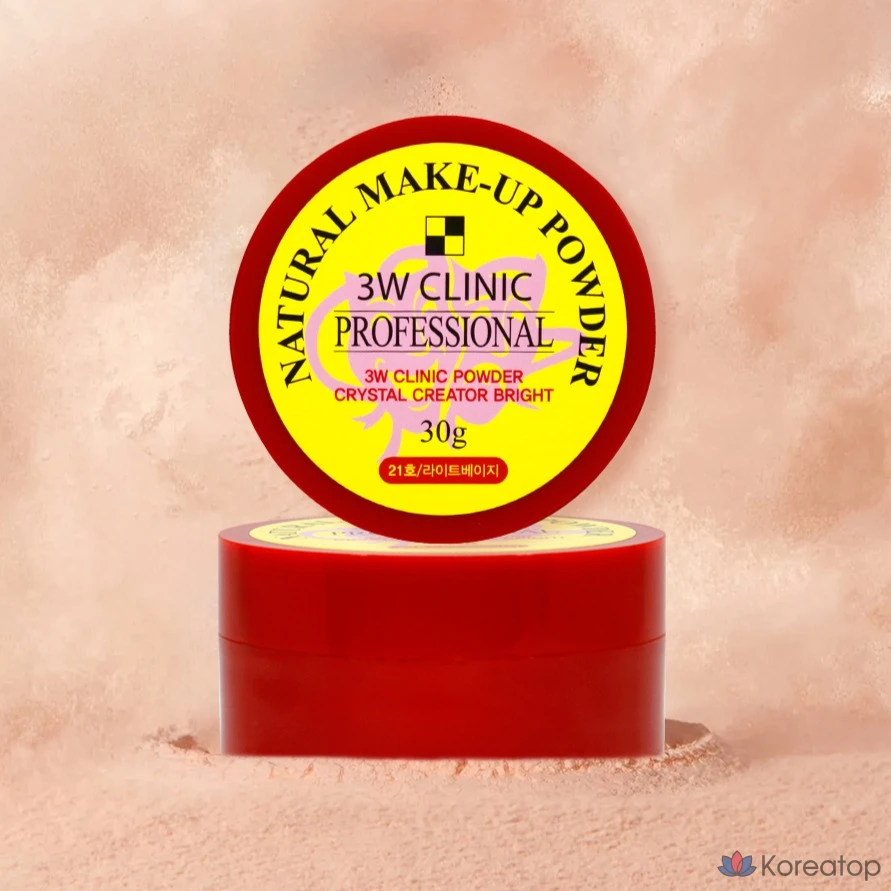 Рассыпчатая пудра 3W Clinic Natural Makeup Loose Powder, оттенок 21 Light Beige, 30 г, 1 шт., фото 5