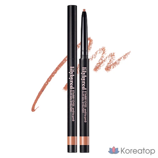 Подводка для глаз Lilybyred Starlight Eyes Nine to Nine Slim Gel Eyeliner, оттенок 06 Ginger Milk Tea, 0.14 г, 1 шт.