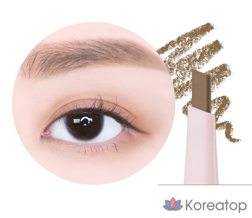 Карандаш для бровей Lilybyred Hard Flat Eyebrow Autopencil, оттенок 02 Medium Brown, 0.17 г, 1 шт., фото 2
