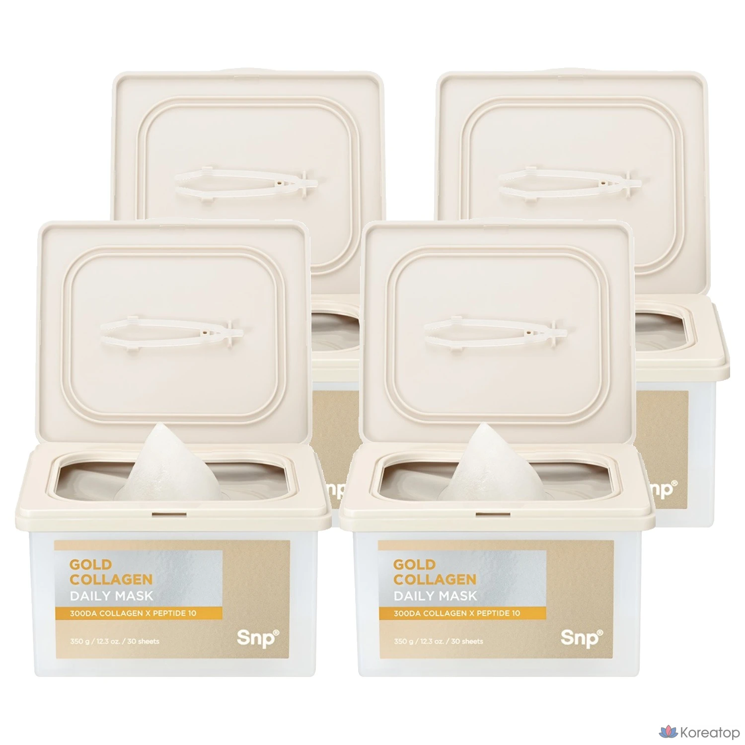 Тканевая маска для лица SNP Gold Collagen Daily Drawing Mask, 350 г, 30 шт.