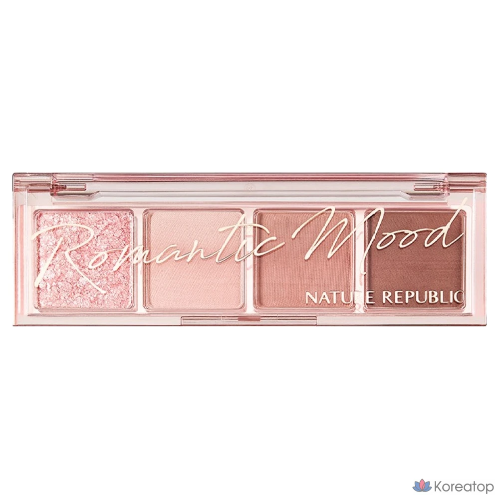 Палитра для макияжа Nature Republic Daily Basic 4 Palette, оттенок 02 Rosy, 1 шт.
