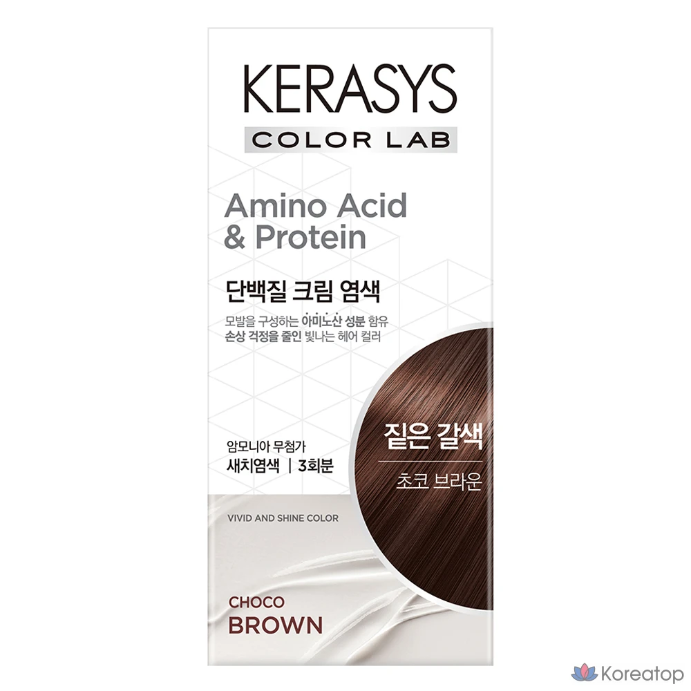 Крем для волос KeraSys Protein Cream Hair Dye, оттенок Choco Brown, 120 г, 1 шт.