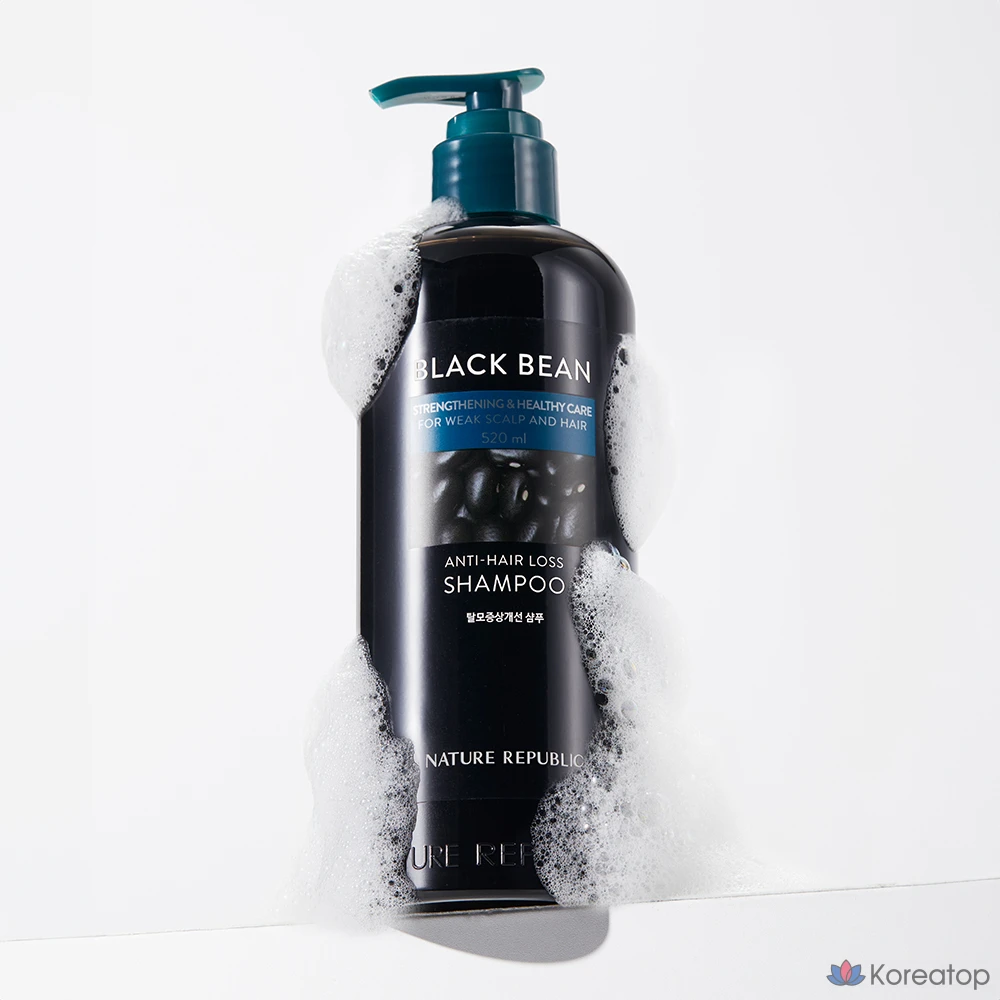 Шампунь Nature Republic Black Bean Anti Hair Loss, 520 мл, 1 шт., фото 2