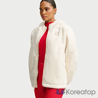 Худи на молнии женское Nike Skims Sherpa Oversized Full-Zip Hooded Jacket, фото 3