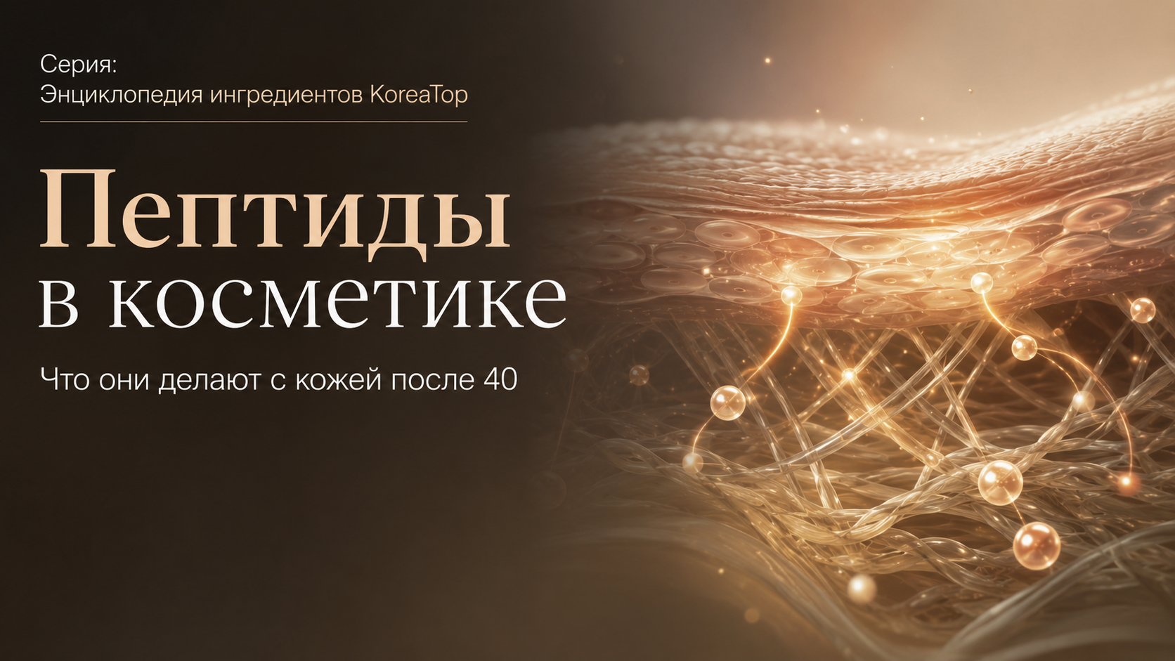Пептиды в косметике: визуализация структуры кожи и действия сигнальных молекул для ухода после 40. Серия «Энциклопедия ингредиентов KoreaTop».