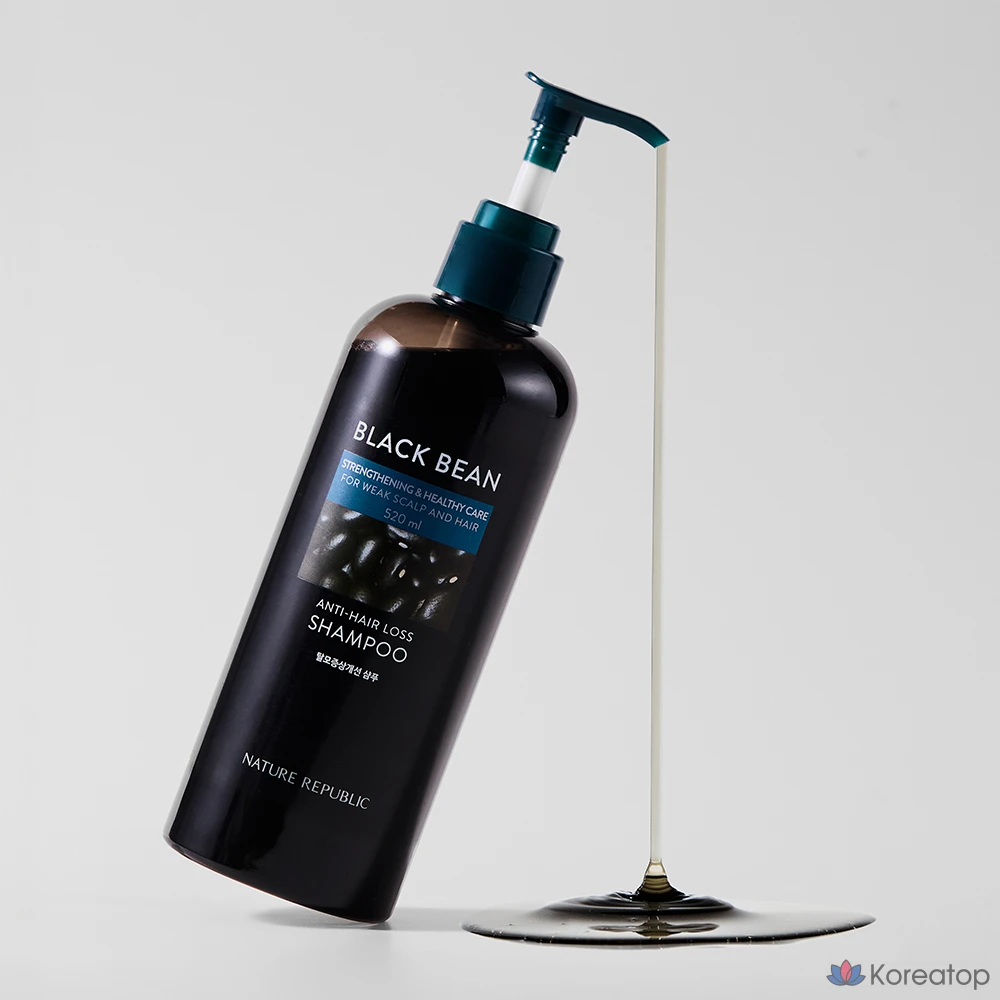 Шампунь Nature Republic Black Bean Anti Hair Loss, 520 мл, 1 шт., фото 3