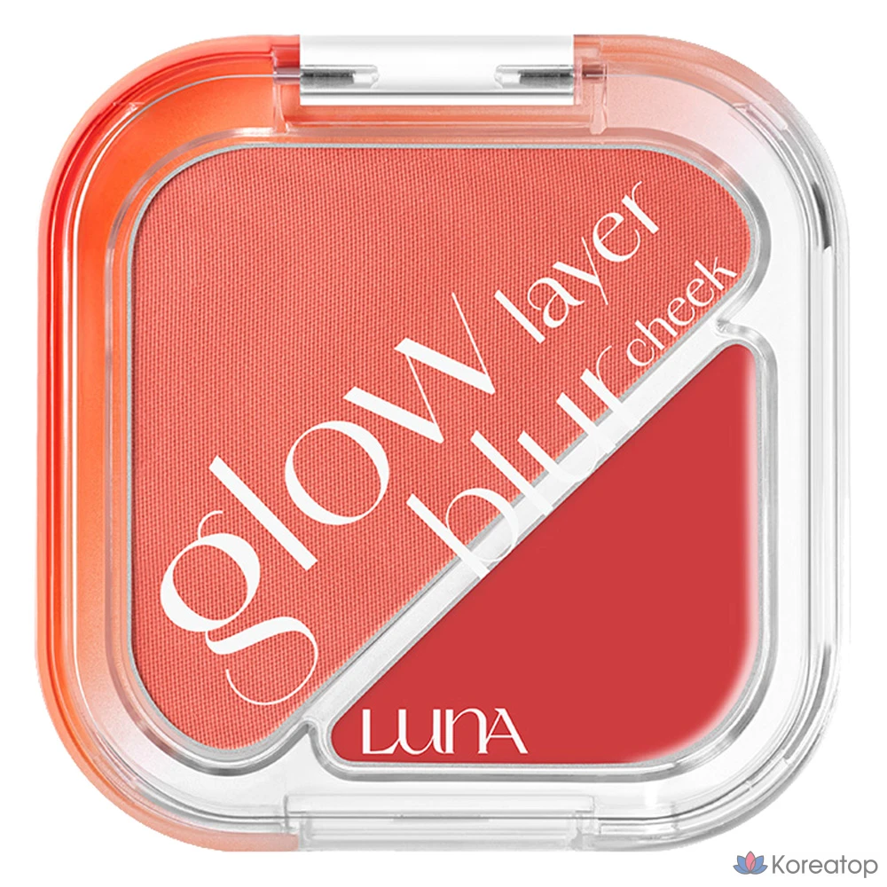 Блендер для румян Luna Glow Layer Blur Cheek Blusher, оттенок 04 Shy Red, 1 шт.