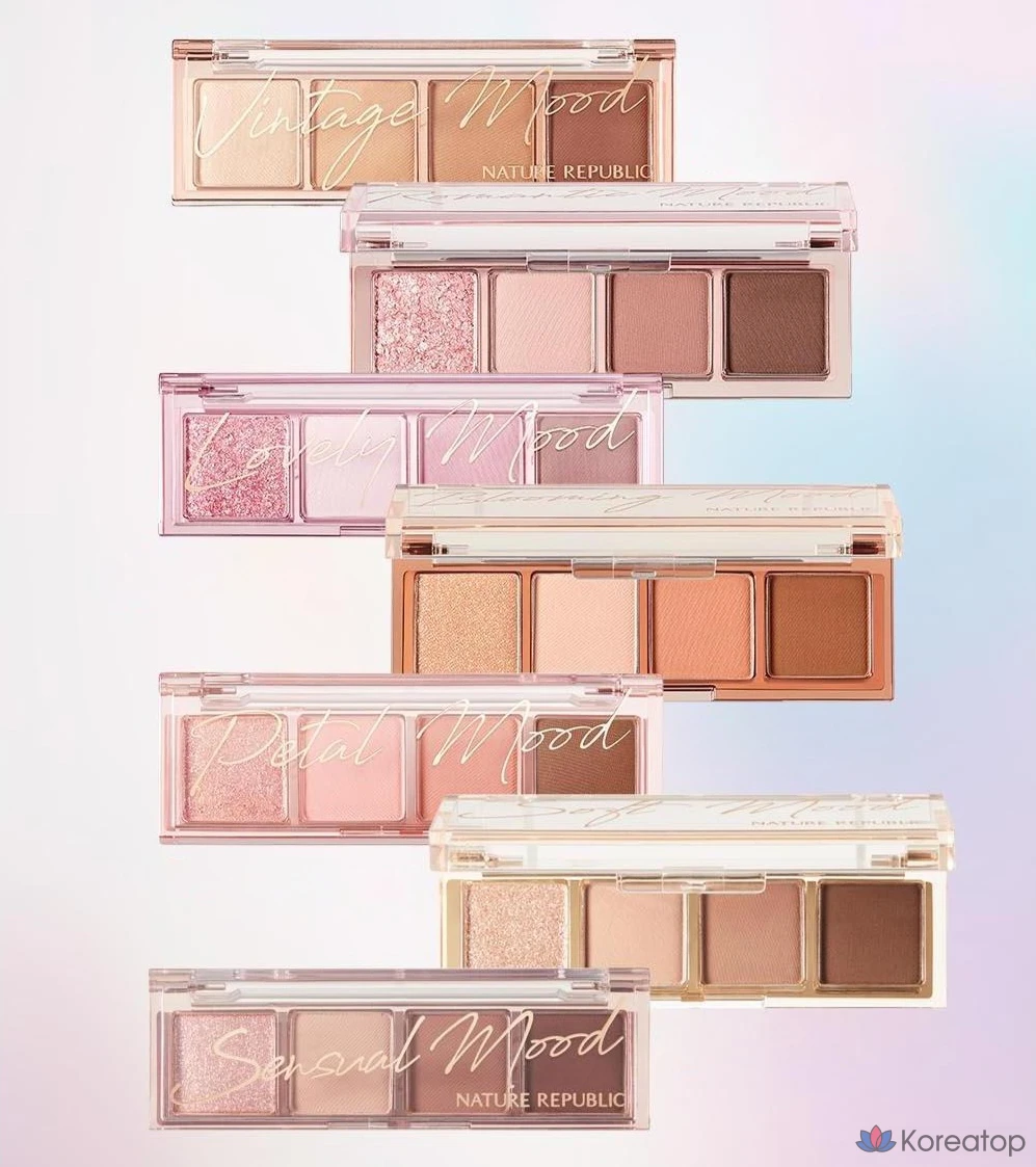 Палитра для макияжа Nature Republic Daily Basic 4 Palette, оттенок 02 Rosy, 1 шт., фото 3