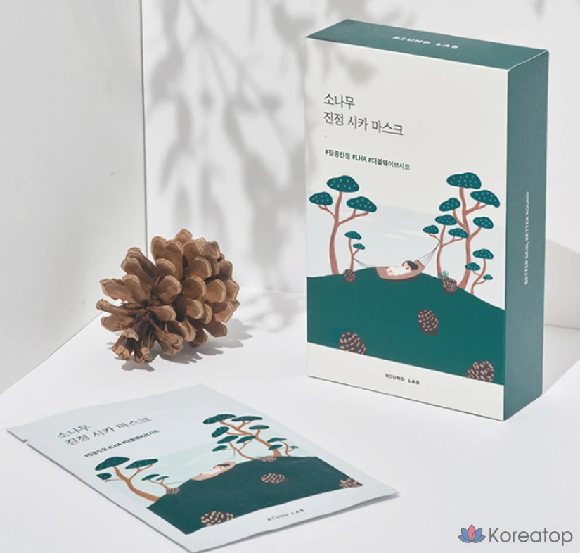 Тканевая маска для лица Round Lab Pine Calming Cica Mask, 40 шт., фото 5