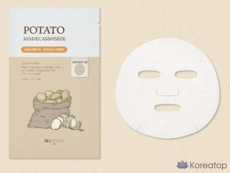 Тканевая маска для лица Skinfood Potato Madecassoside Mask, 50 шт., фото 4
