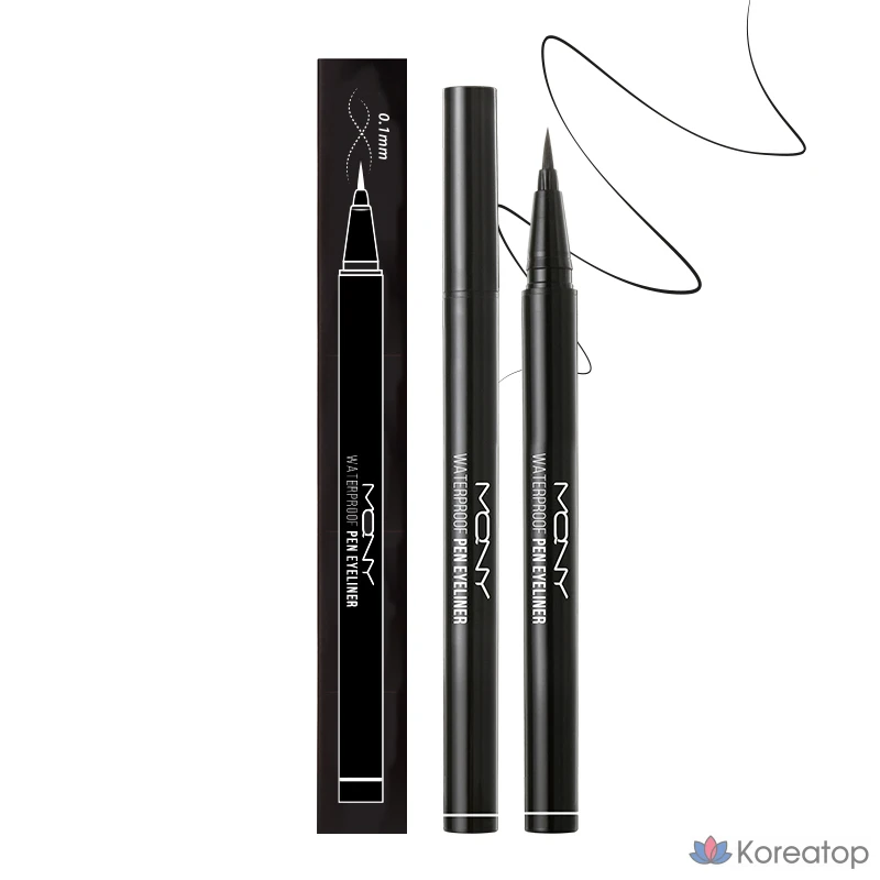 Айлайнер Mqny Waterproof Pen Eyeliner, оттенок Deep Black, 0.6 г, 1 шт.