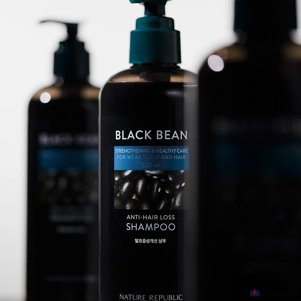 Шампунь Nature Republic Black Bean Anti Hair Loss, 520 мл, 1 шт., фото 5