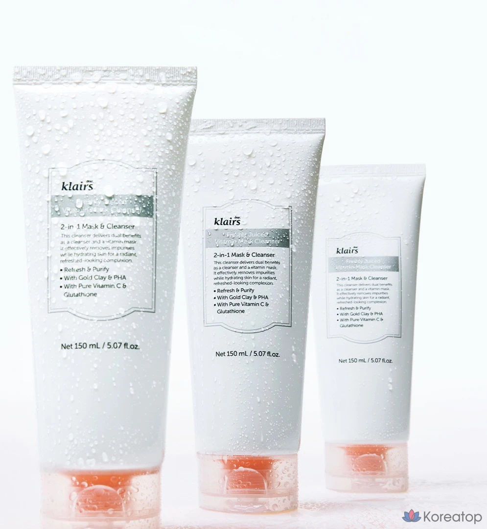 Пилинг Dear, Klairs Freshly Juiced Vitamin Pack Mask Cleanser, 150 мл, 2 шт., фото 9