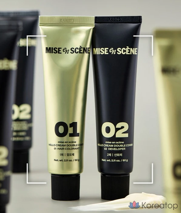 Краска для волос Mise en Scene Hello Cream Double Cover, оттенок Black, 1 шт., фото 6