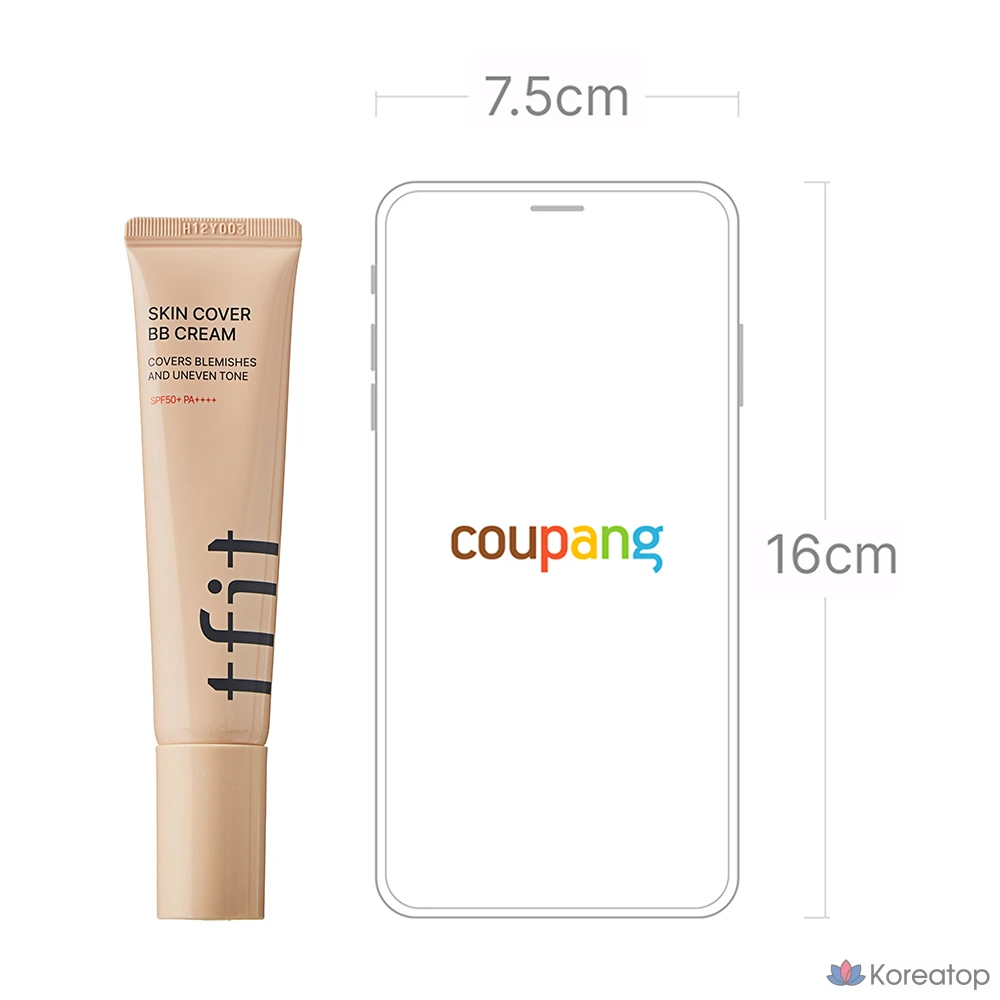 Тонер-ВВ-крем TFIT Skin Cover BB Cream SPF50+ PA++++, оттенок BN01 Light, 30 г, 1 шт.