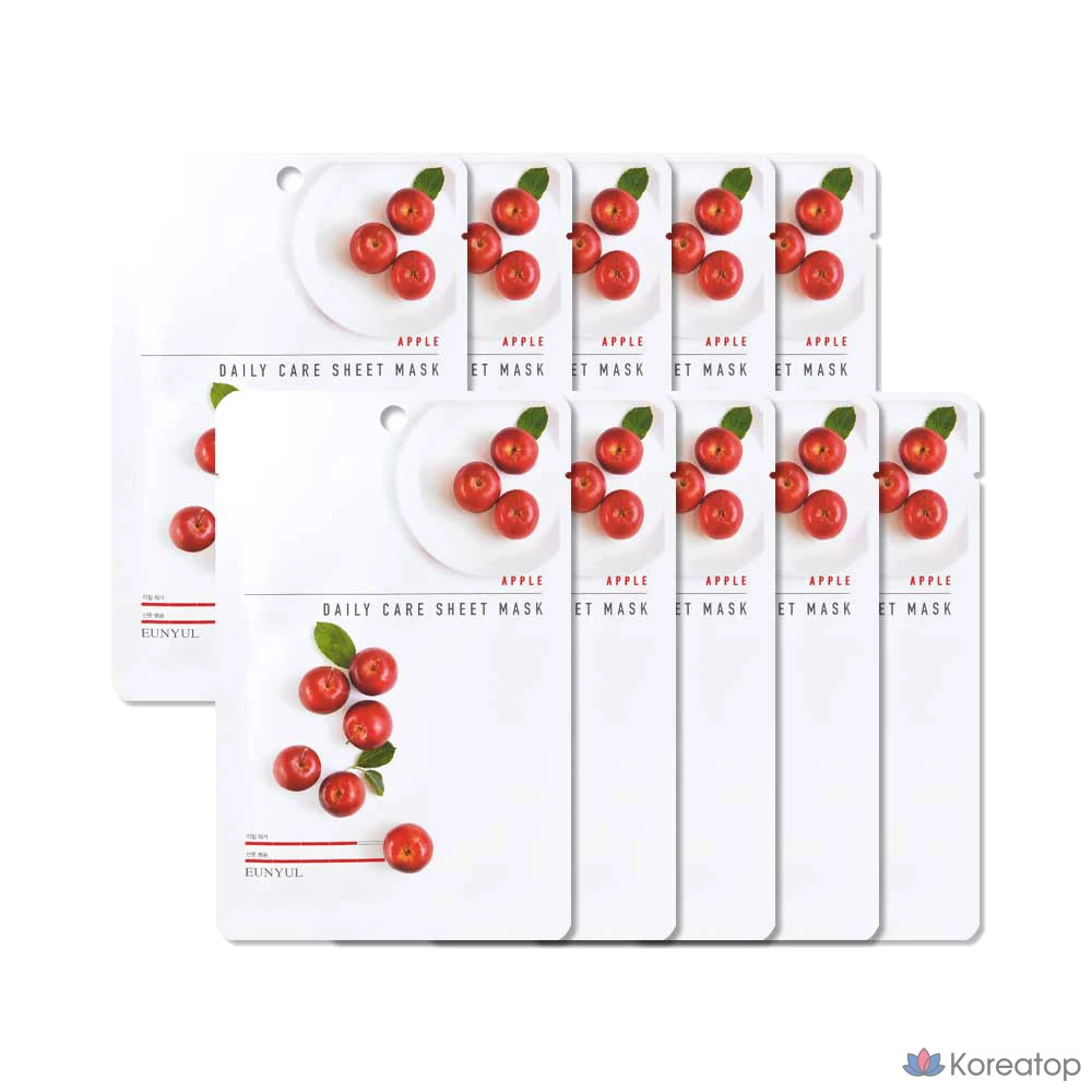 Тканевая маска для лица Eunyul Apple Daily Care Sheet Mask, 20 шт.