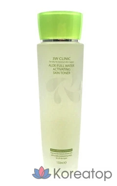 Тонер 3W Clinic Aloe Full Water Activating Skin Toner, 150 мл, 1 шт.