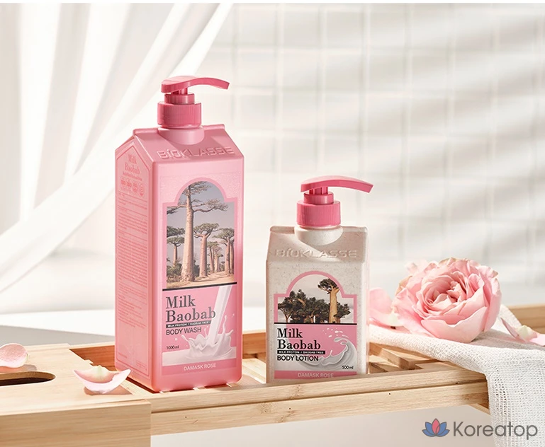 Гель для душа Milk Baobab Damask Rose, 1 л, 1 шт.