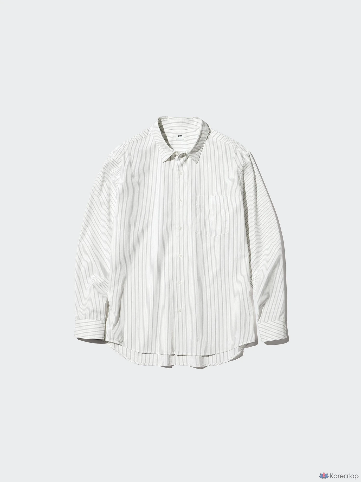 Рубашка Uniqlo Broadcloth Shirt Regular Collar Stripe A, фото 7