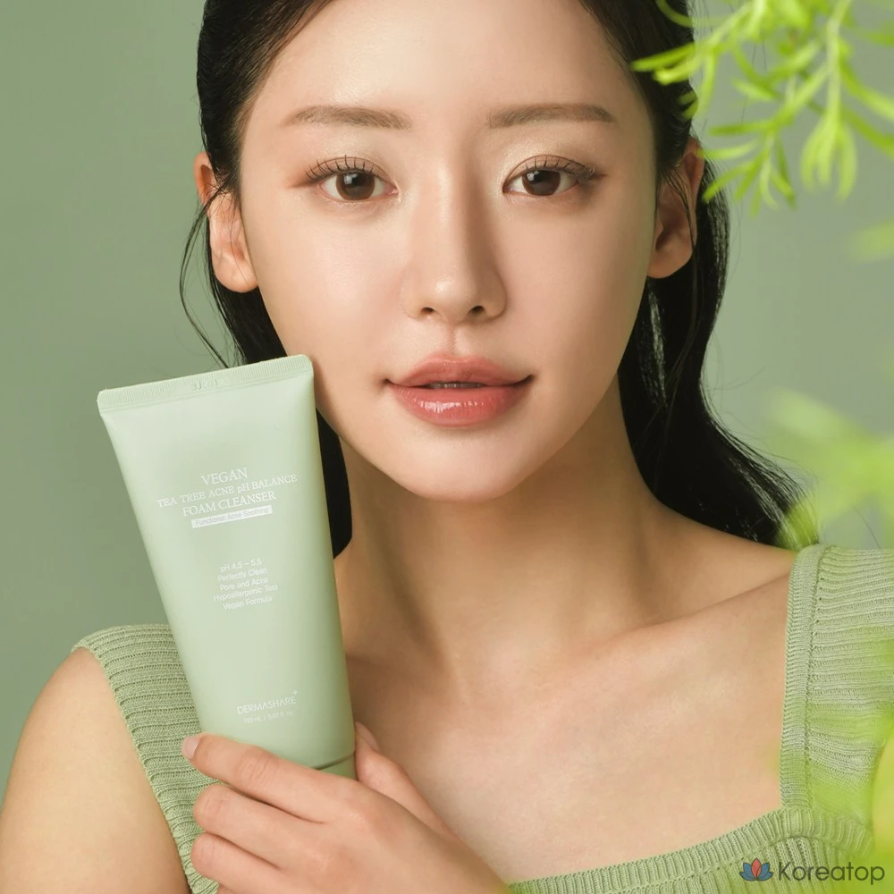 Пенка для умывания Dermashare Vegan Tea Tree Acne Functional Acne pH Balance Mildly Acidic Foam Cleanser, 150 мл, 1 шт.