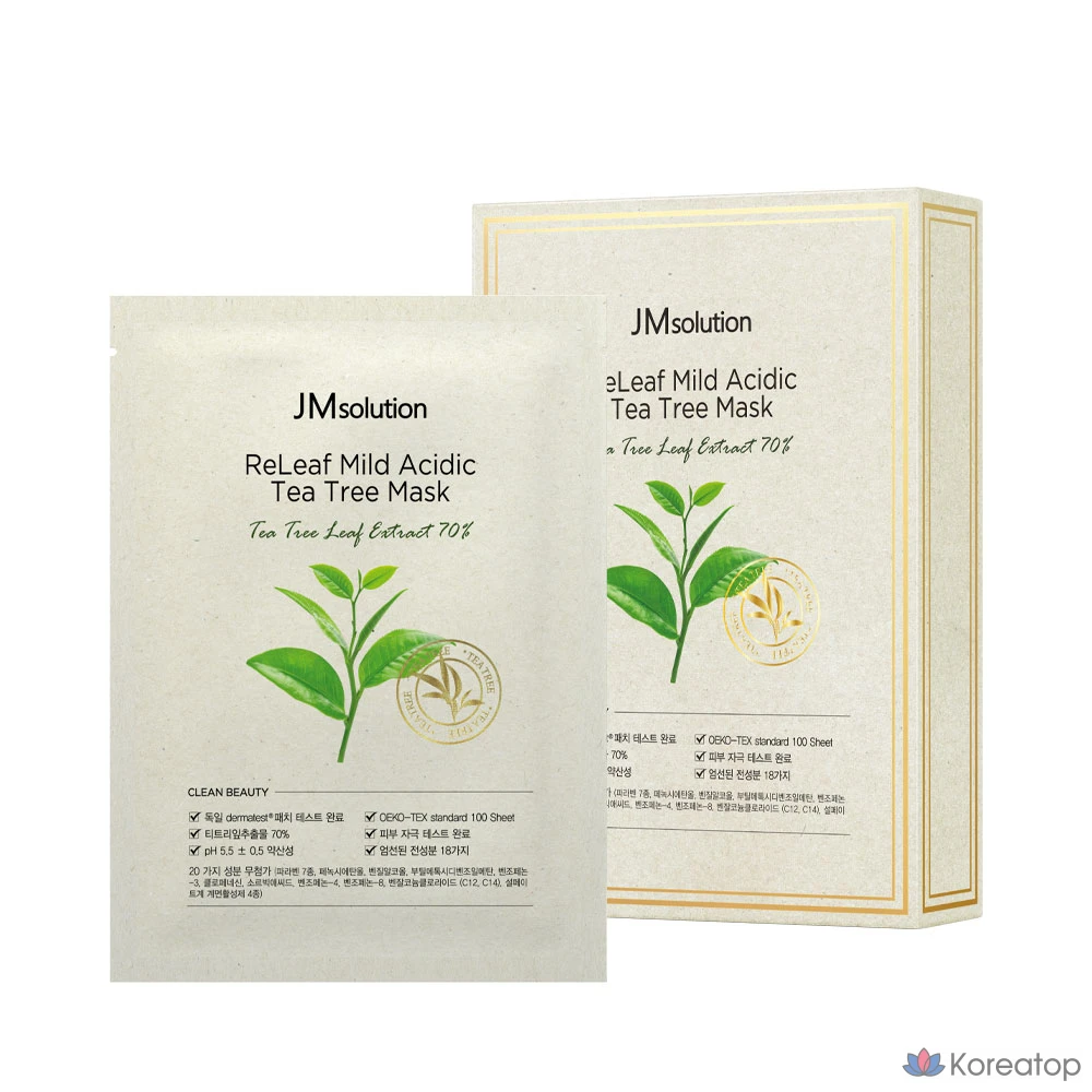 Тканевая маска для лица JM Solution Relief Mild Acid Tea Tree Mask, 10 шт., фото 2