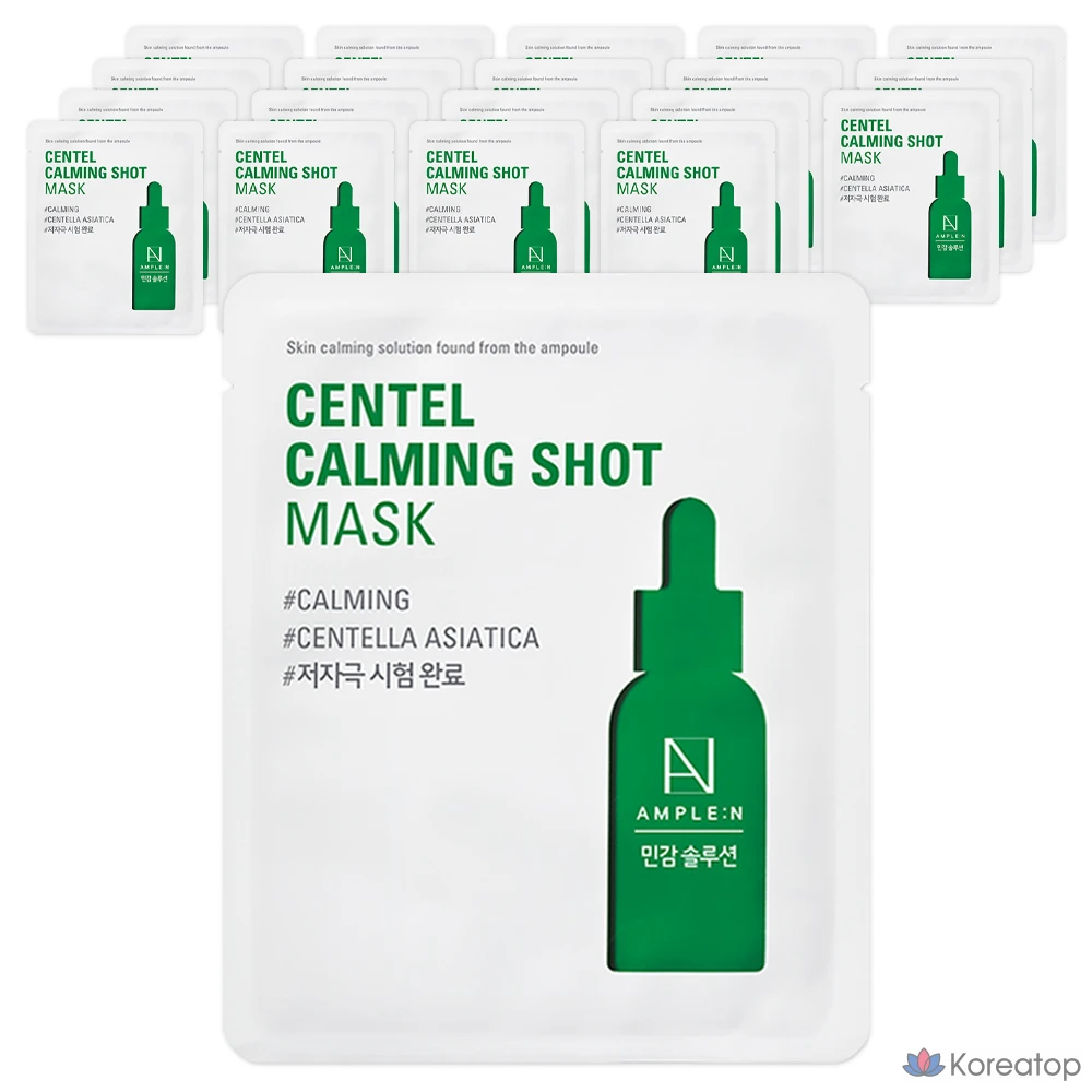 Тканевая маска для лица AMPLE:N Centella Calming Shot Soothing Mask, 20 шт.
