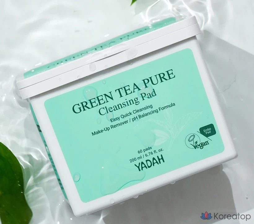 Очищающие пэды Yadah Green Tea Pure Cleansing Pad, 60 шт.