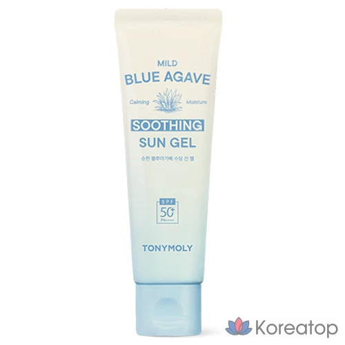Солнцезащитный гель Tony Moly Pure Blue Agave Soothing Sun Gel SPF50+ PA++++, 50 мл, 1 шт.