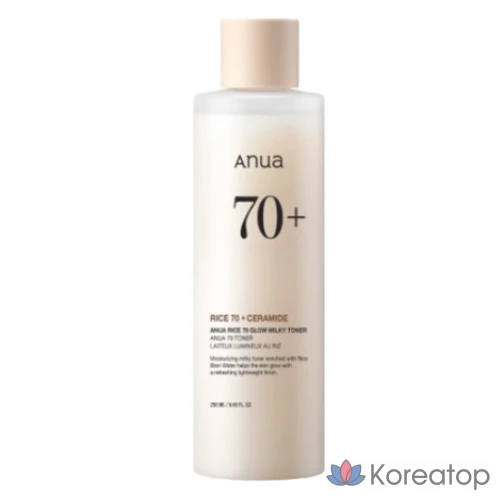 Тонер Anua Rice 70 Glow Milky Toner, 250 мл, 1 шт.