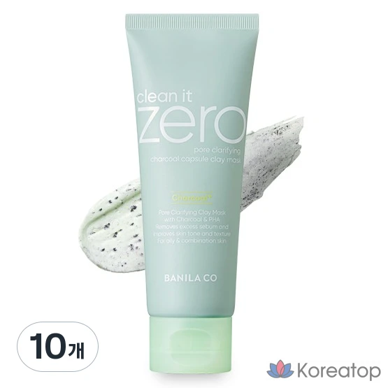 Глиняная маска с древесным углем Vanilla Co Clean It Zero Capsule Pore Clay Mask 100 г, 10 штук, 1 штука