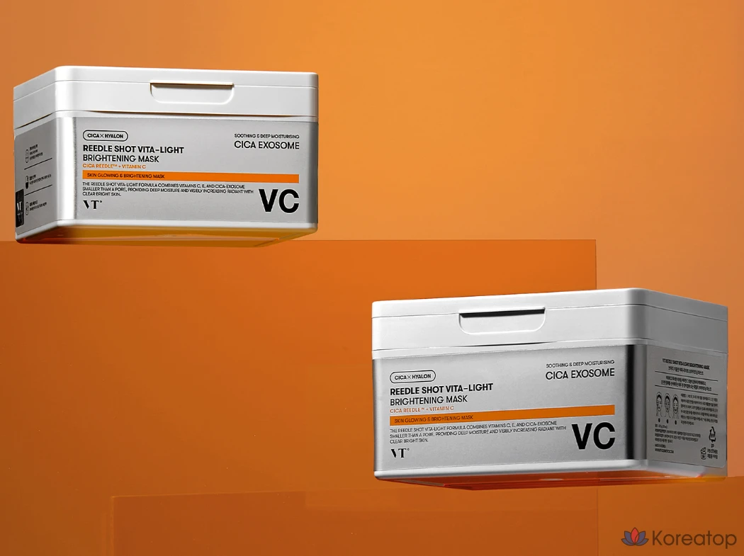 V-Tikosmetic Riddle Shot Vita Light Осветляющая маска в упаковке, 30 штук, 10 штук, фото 6
