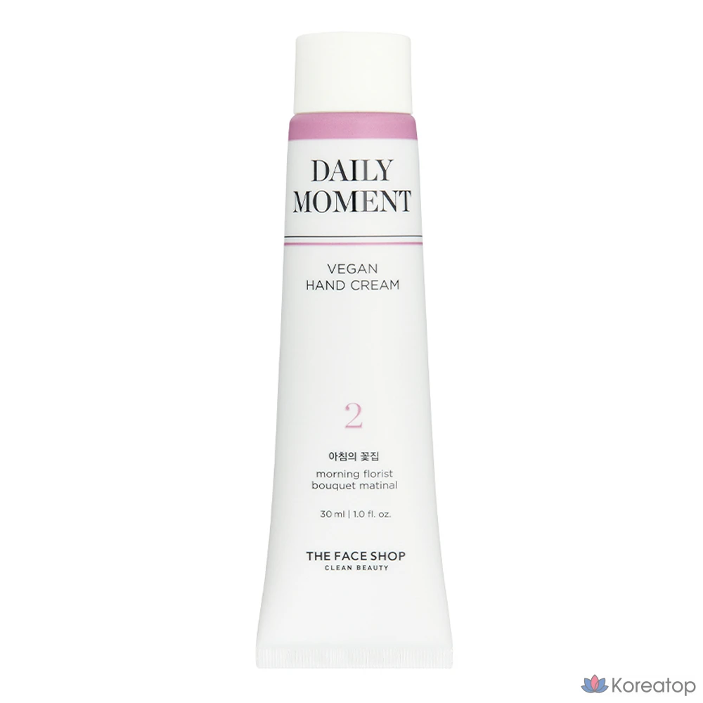 Крем для рук The Face Shop Daily Moment Vegan Hand Cream, оттенок 02 Morning Flower Shop Rose Floral, 30 мл, 1 шт.