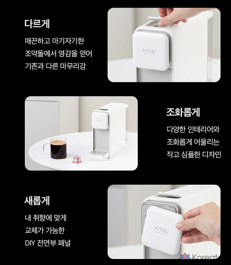Кофемашина Kanu Barista Pebble, белый, набор с капсулами Welcome Kit, фото 6