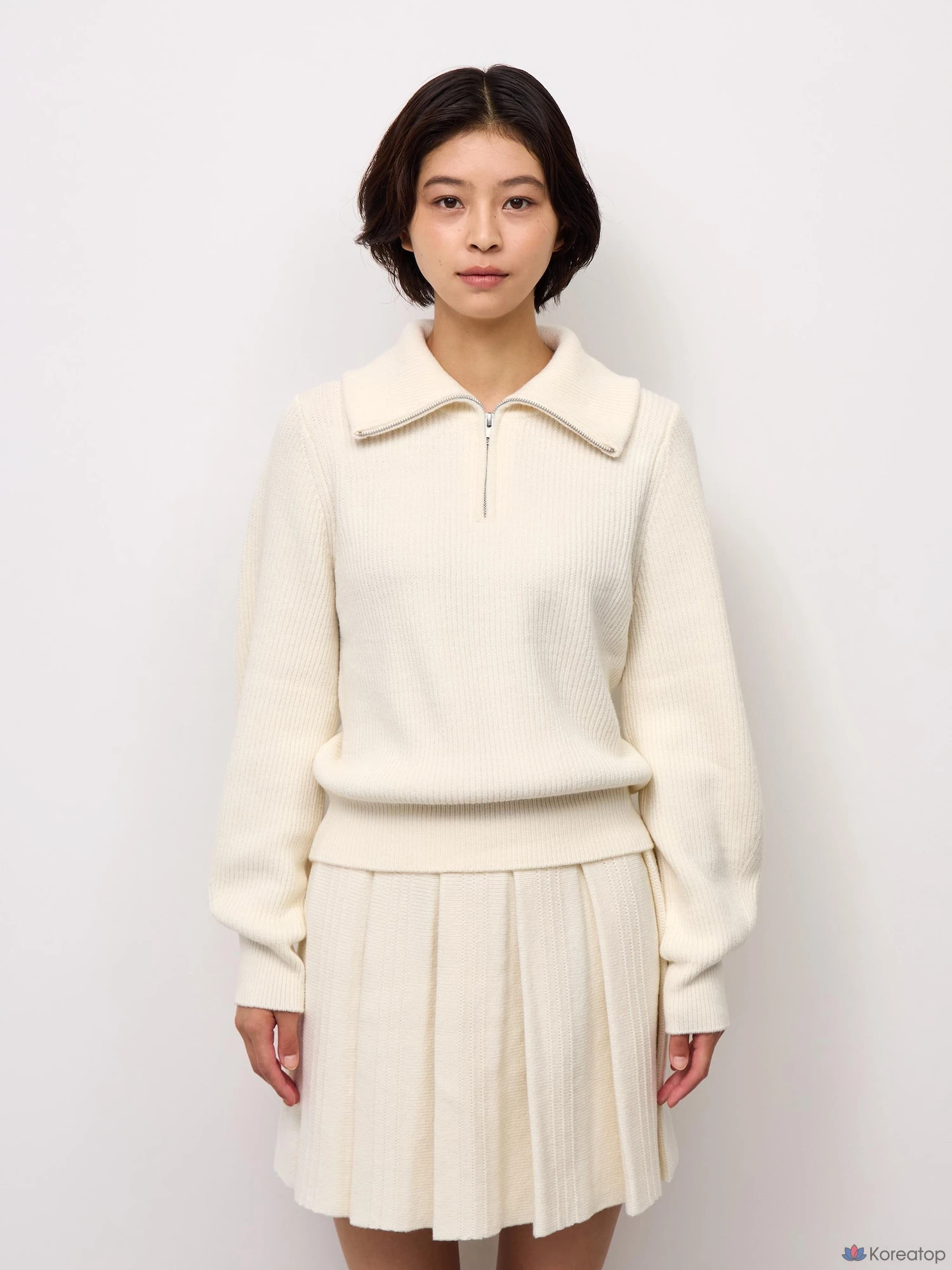 Свитер Uniqlo Rib Stitch Half Zip Sweater