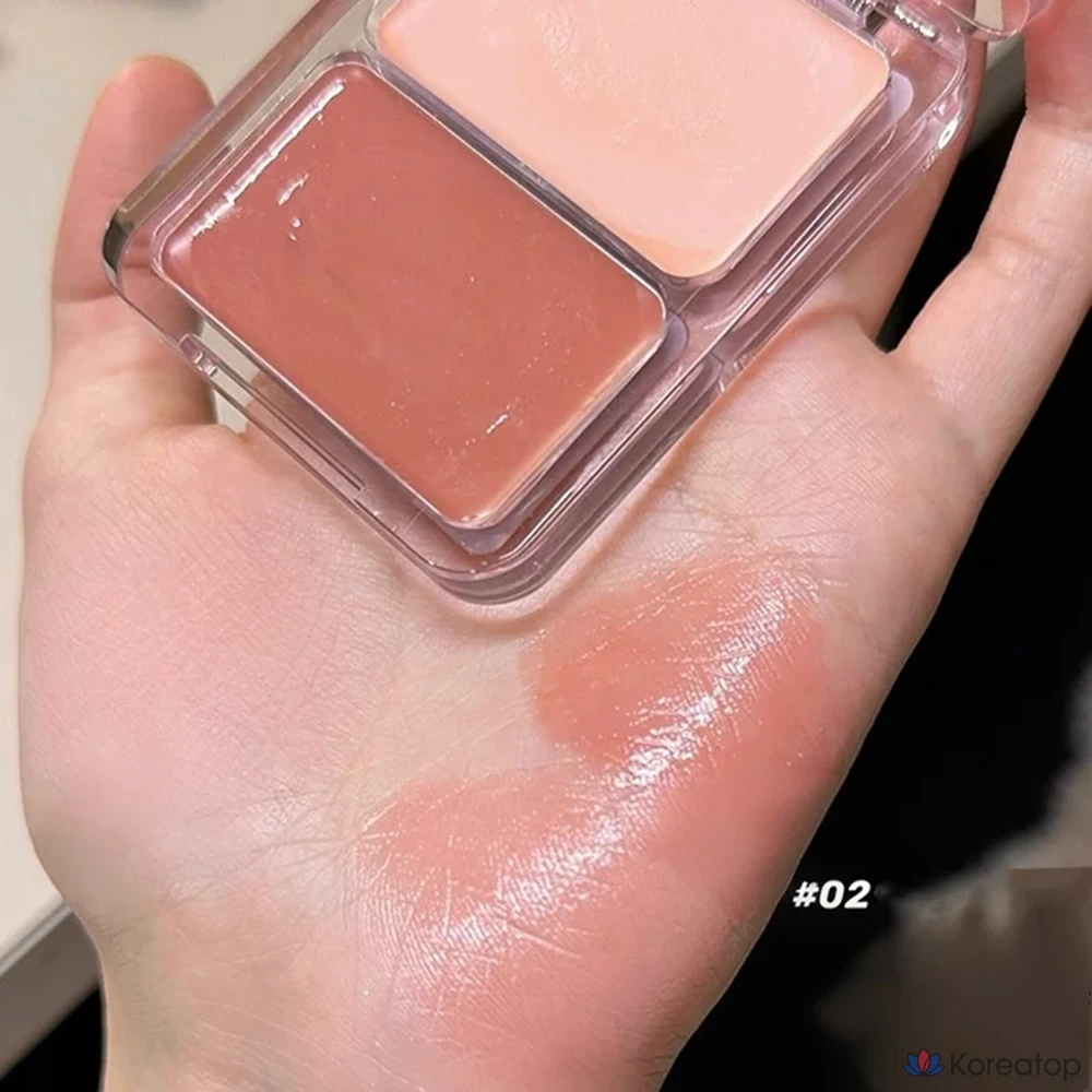 Румяна NAMING Glass Skin Two Tone Blush, оттенок Caramel, 1 шт., фото 6
