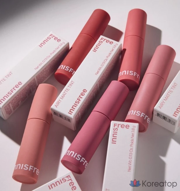 Тинт для губ Innisfree Airy Matte Tint, оттенок 5 Radish Pink, 3.8 г, 1 шт., фото 6
