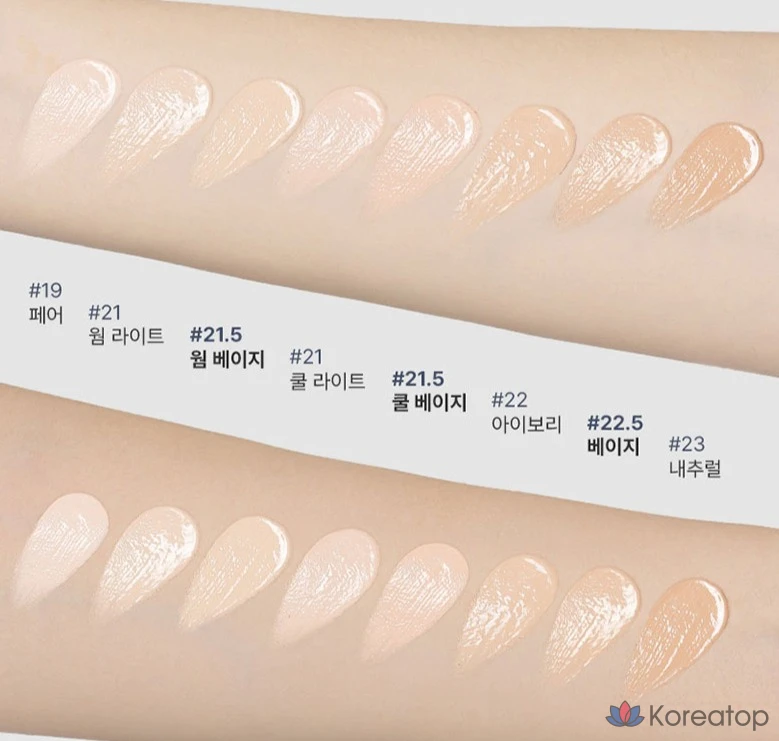 Кушон ABOUT TONE Skin Layer Fit Cushion Refill, оттенок 21.5 Warm Beige, 13 г, 1 шт., фото 6