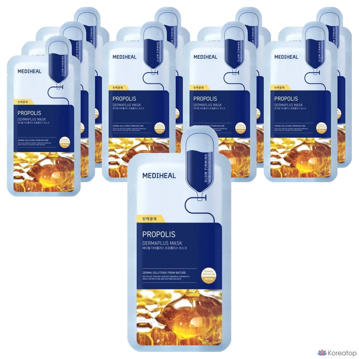 Тканевая маска для лица MEDIHEAL Derma Plus Propolis Mask, 10 шт.