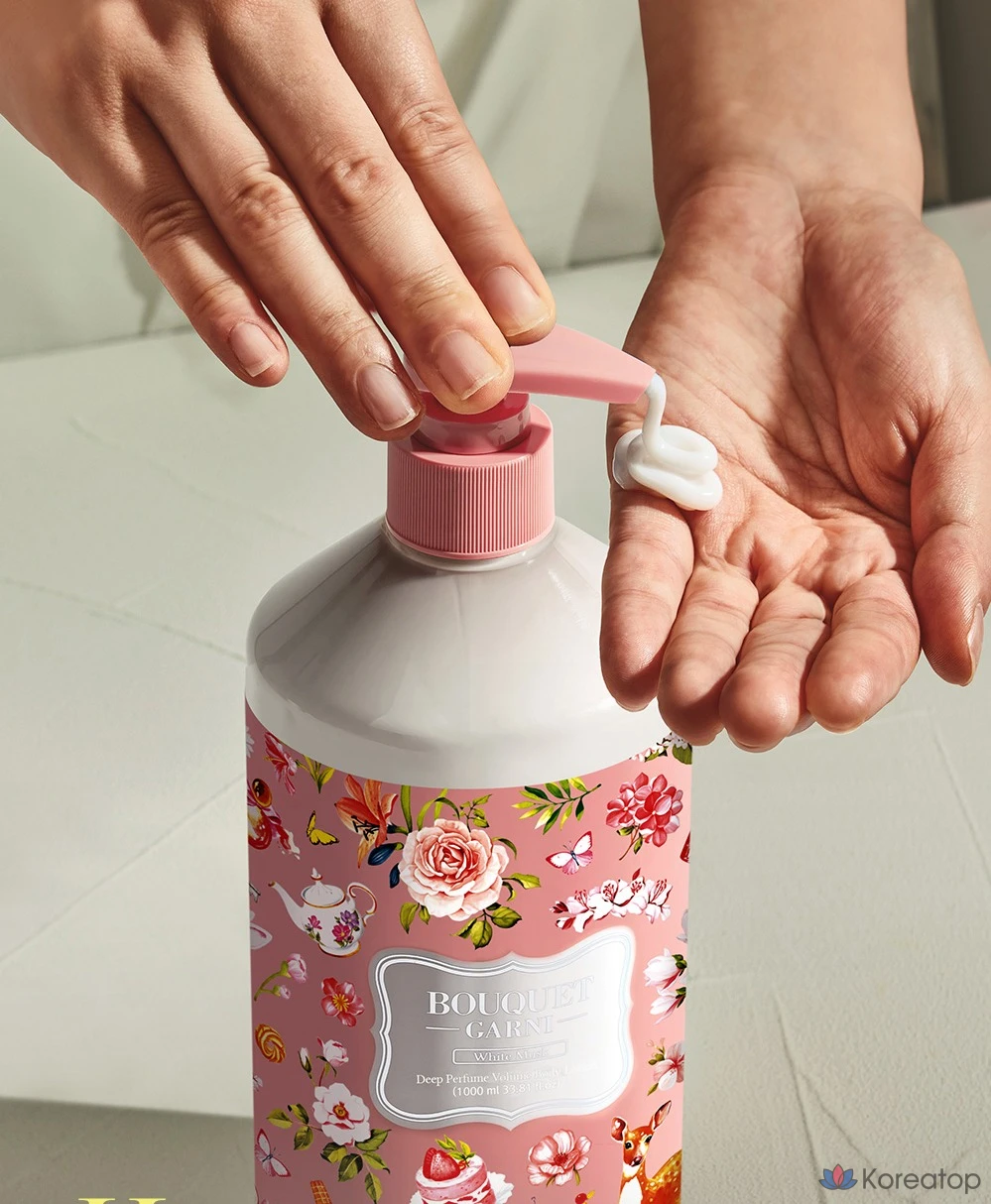 Лосьон для тела Bouquet Garni Deep Perfume Volume Body Lotion White Musk, 1 л, 1 шт., фото 6