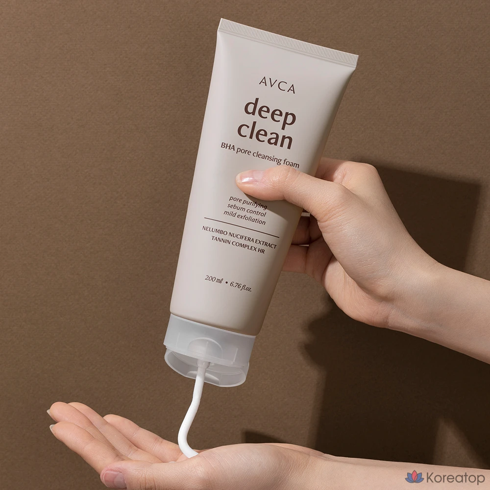 Очищающая пенка AVCA Pore Deep Clean BHA Cleansing Foam, 200 мл, 1 шт.