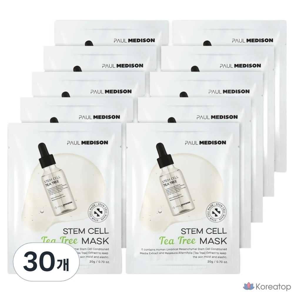 Тканевая маска для лица PAUL MEDISON Stem Cell Tea Tree Mask, 30 шт.