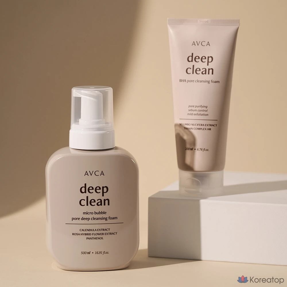 Очищающая пенка AVCA Pore Deep Clean Micro Bubble Cleansing Foam, 500 мл, 1 шт.