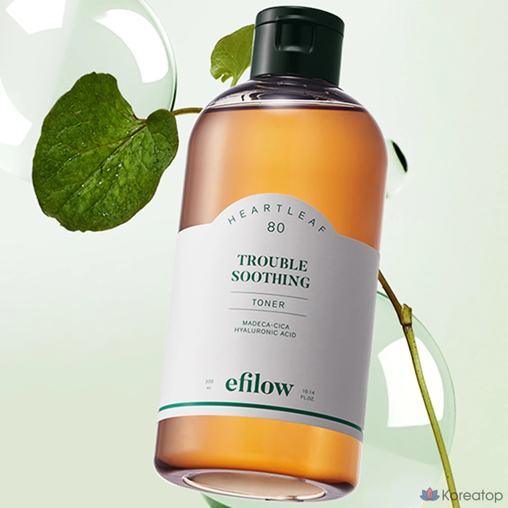 Тонер Efilow Houttuynia Cordata 80 Hyalu Cica Trouble Soothing, 300 мл, 1 шт.