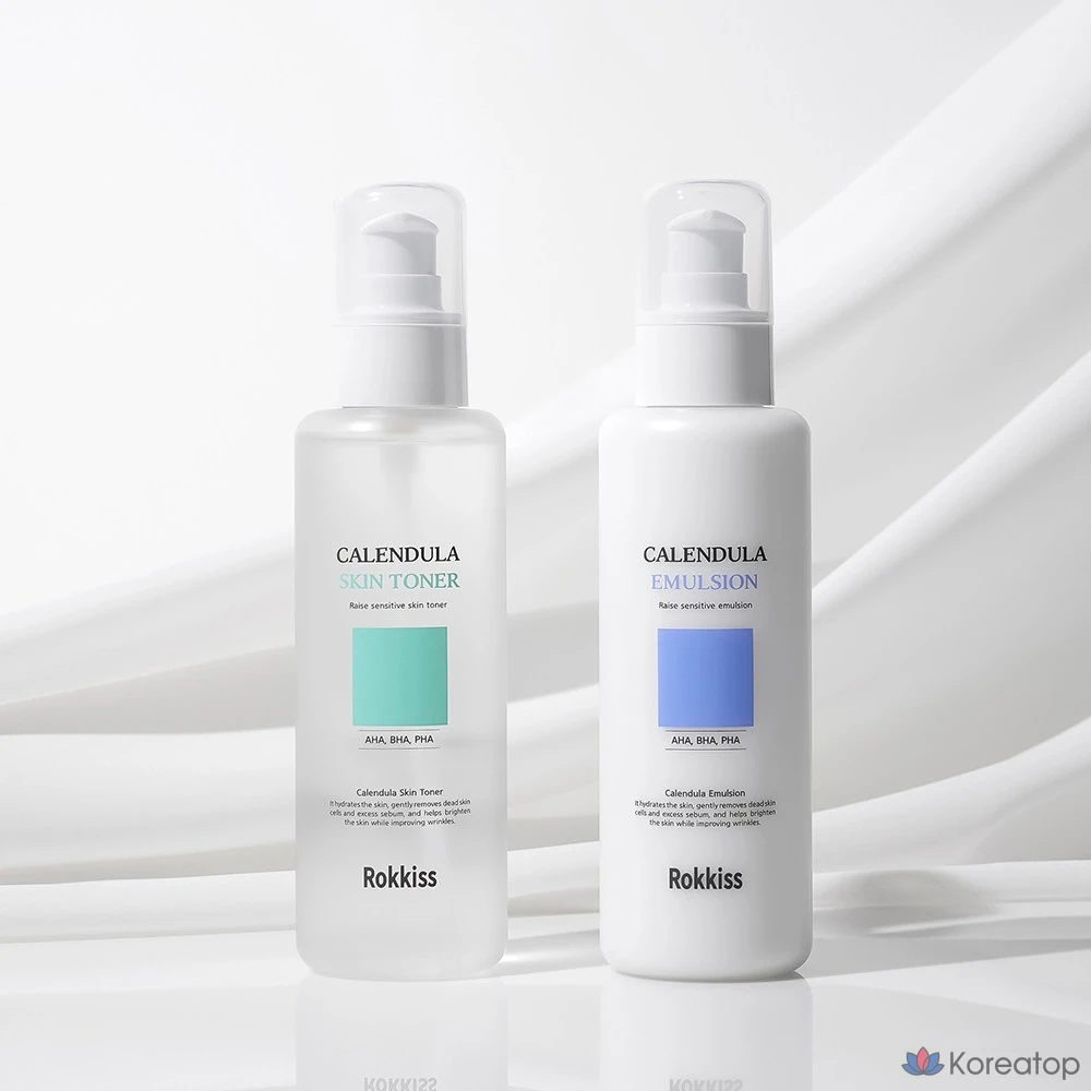 Набор для ухода Rokkiss Calendula Skin Toner + Emulsion Set, 150 мл + 150 мл, 1 шт.